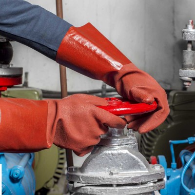 دستکش ضد اسید پوشا سمباده ای 40CM