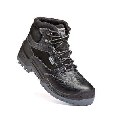 پوتین ایمنی ساتر مدل ولکان مشکی چرم چاپی