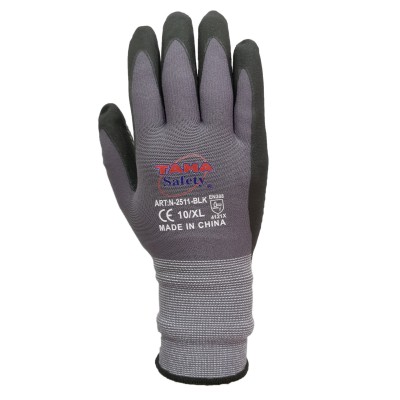 دستکش ایمنی TAHA مدل کف فوم نیتریل خالدار کد N2511