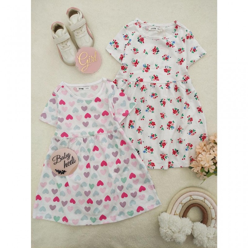 پیراهن های نخی قلبی و گلدار