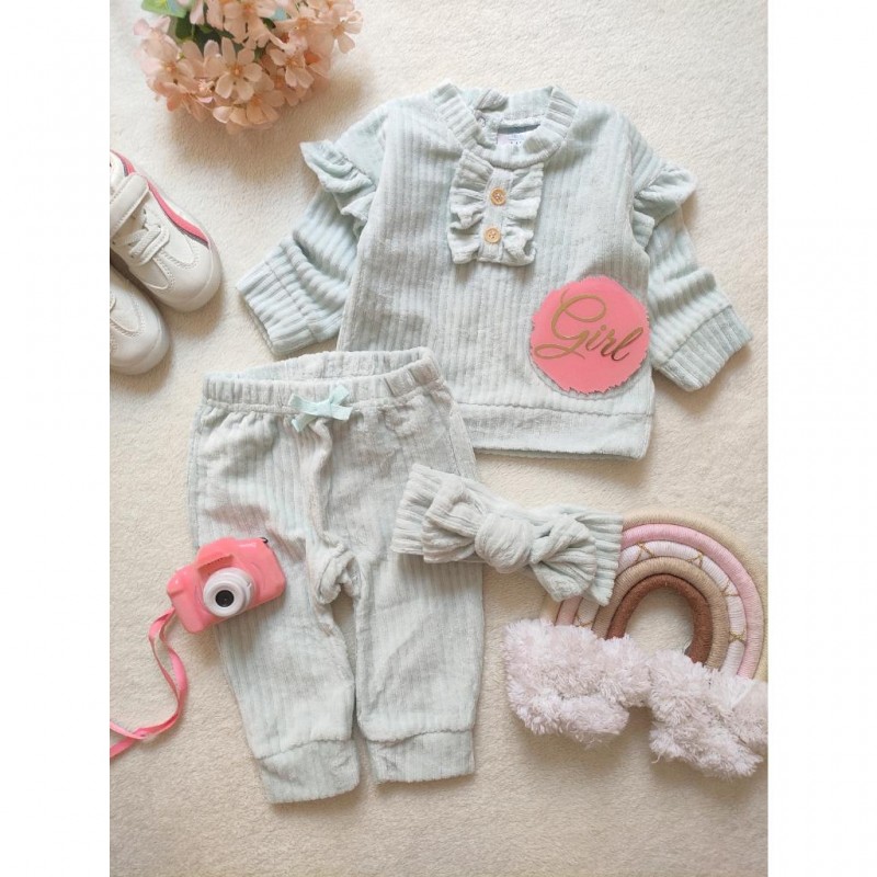 ست سه تیکه بلوز شلوار و هدبند