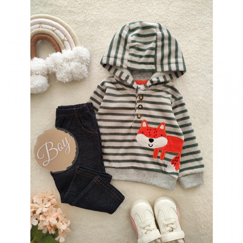 ست دو تیکه هودی و شلوار فوتر روباه