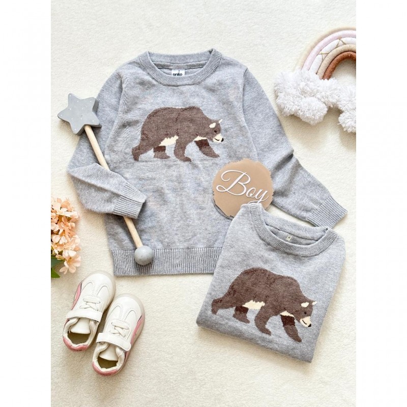 بلوز بافت خرس قهوه ای