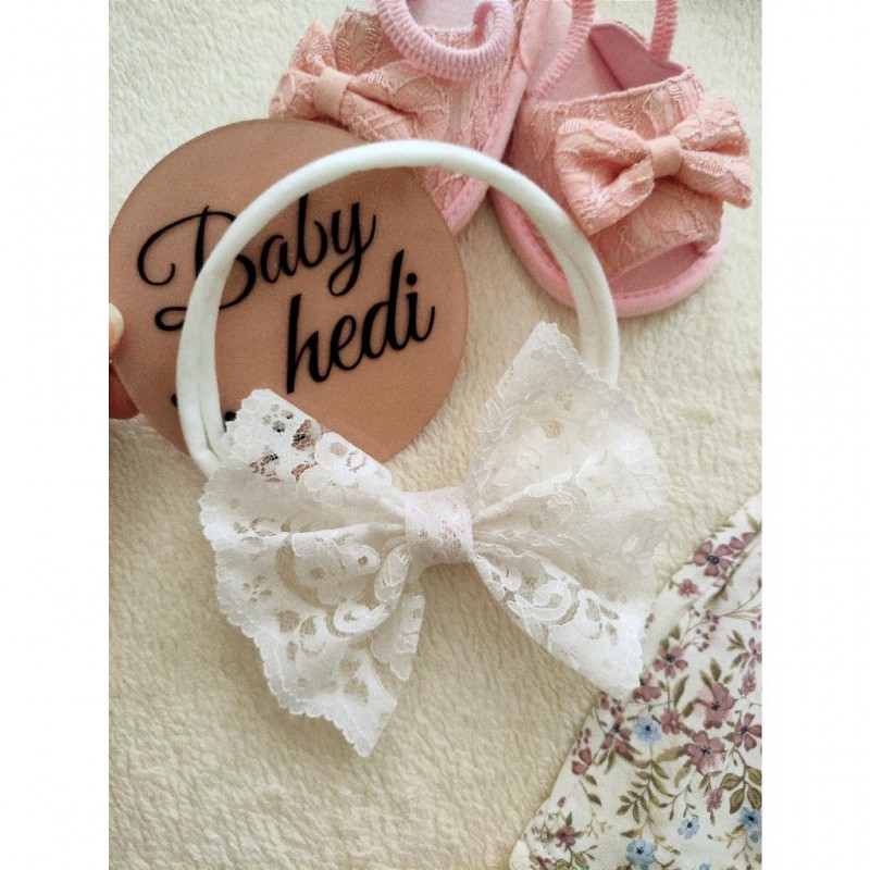 هدبند دانتل سفید