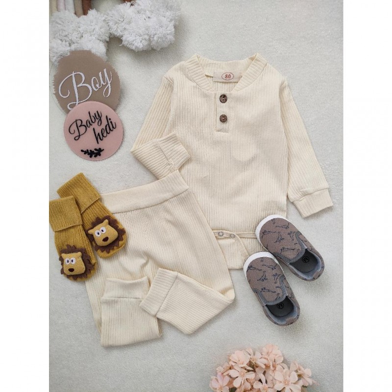 ست بادی شلوار نخ پنبه کبریتی