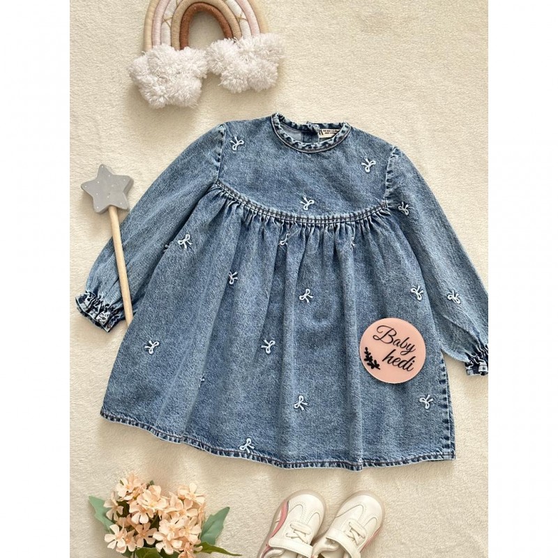 پیراهن جین گلدوزی