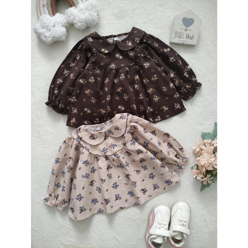 شومیز گلدار یقه ب ب