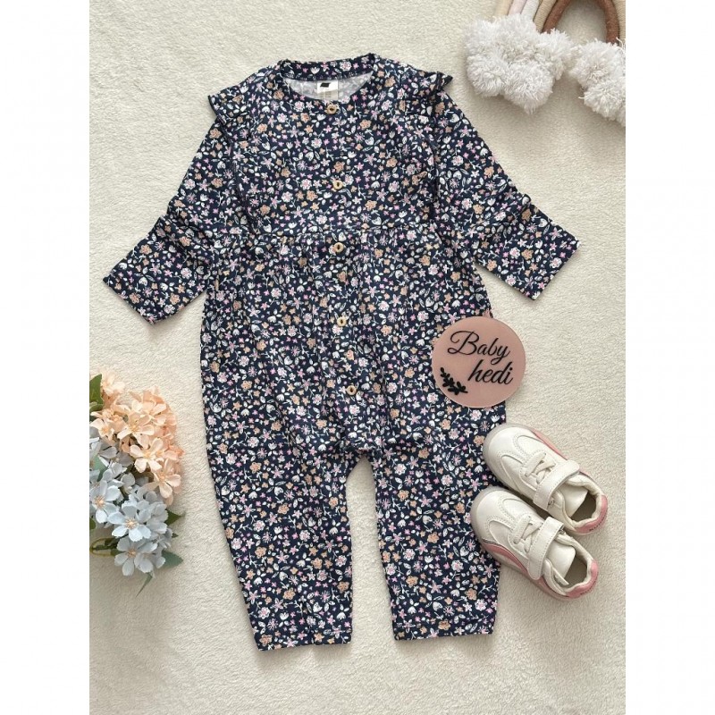 سرهمی نخی گلگلی زمینه سورمه ای