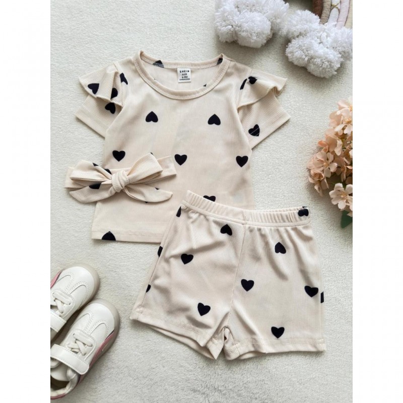 سه تکه تیشرت شلوارک و هدبند