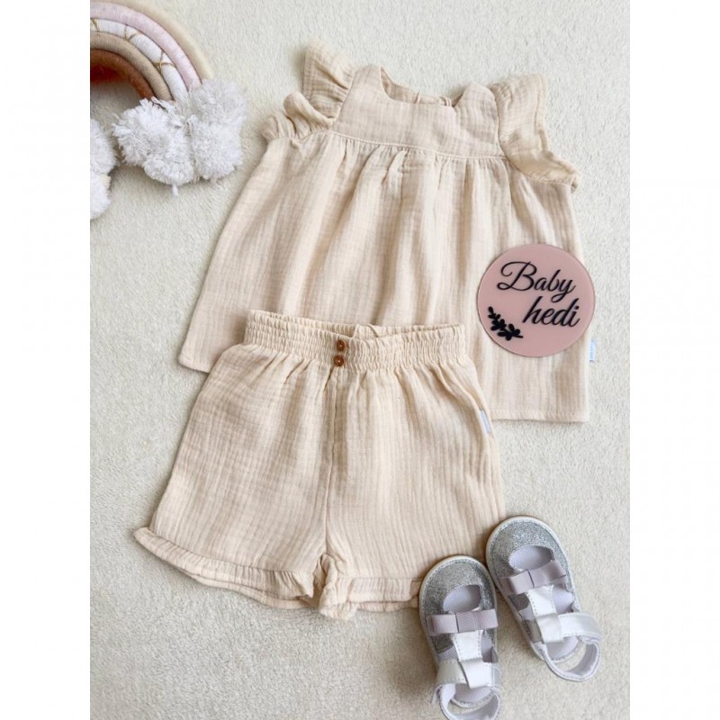 ست تاپ و شلوارک موسلین