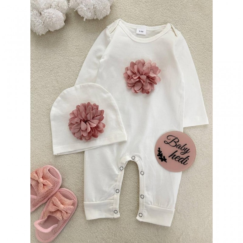 ست سرهمی و کلاه گل برجسته