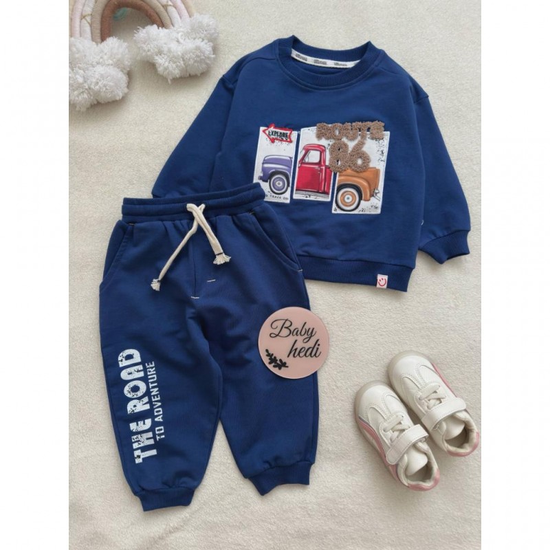 ست بلوز شلوار دورس سورمه ای