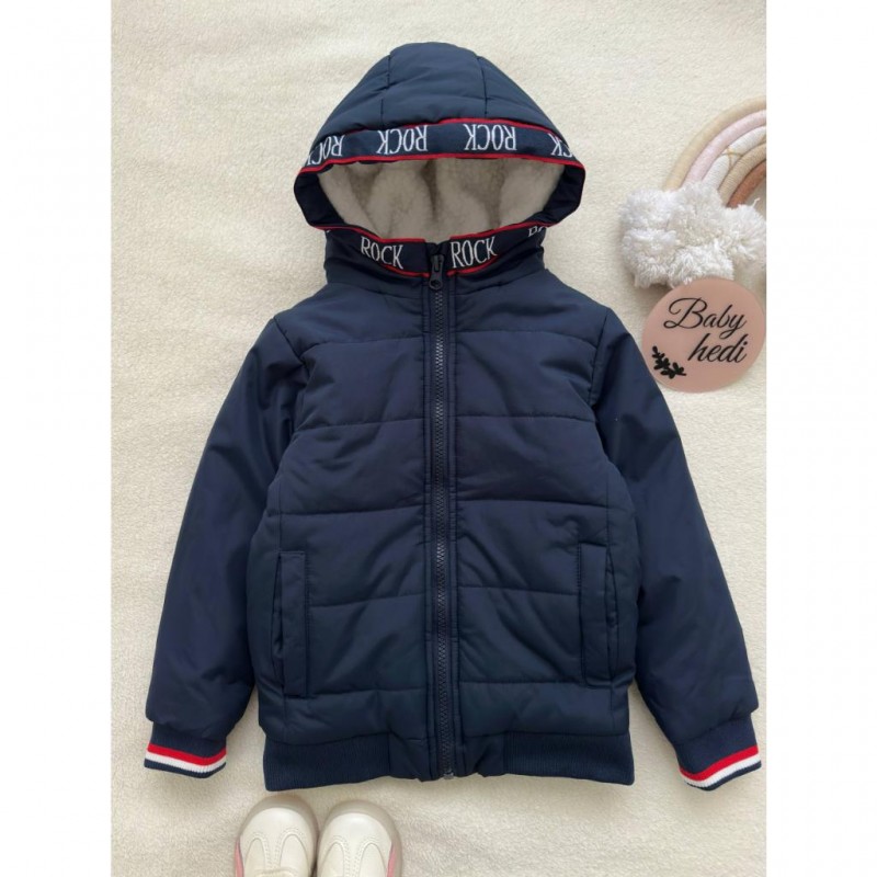 کاپشن داخل خز سورمه ای