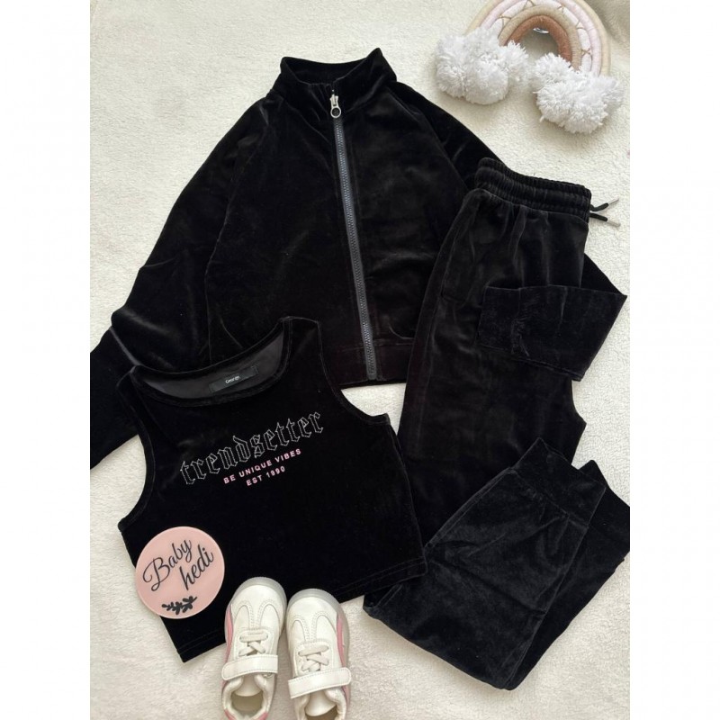 سه تکه مخمل دخترانه