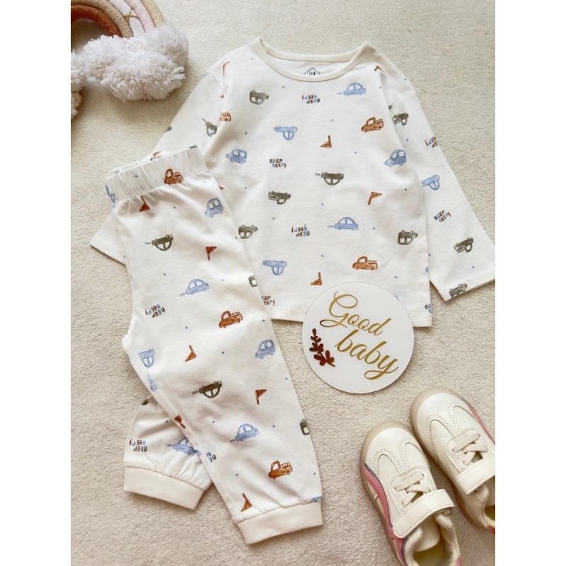 ست بلوز شلوار نخی ماشین