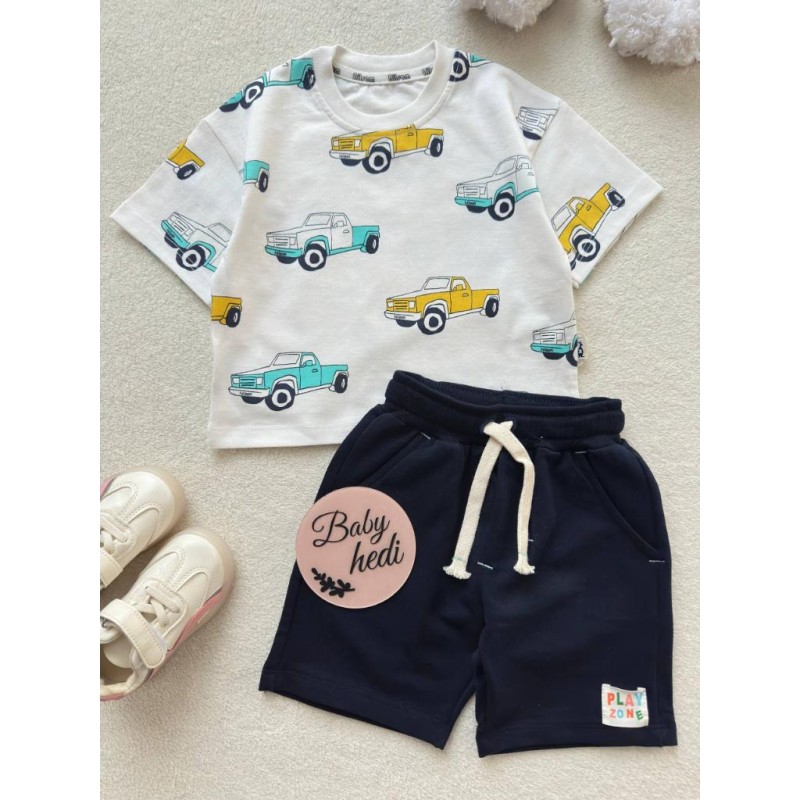 ست تیشرت و شلوارک ماشین