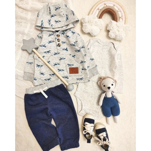 سه تیکه هودی دار سرمه ای