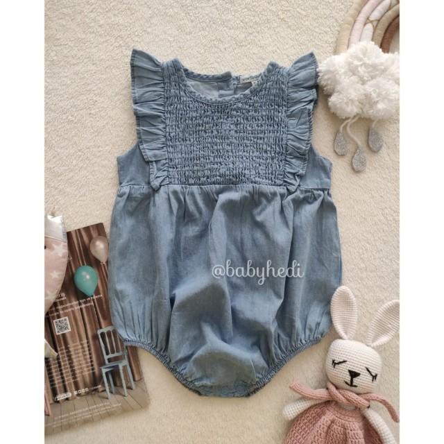 رامپر جین کاغذی اسموک دوزی