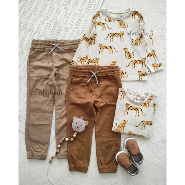 بلوز پلنگی و شلوار کتان