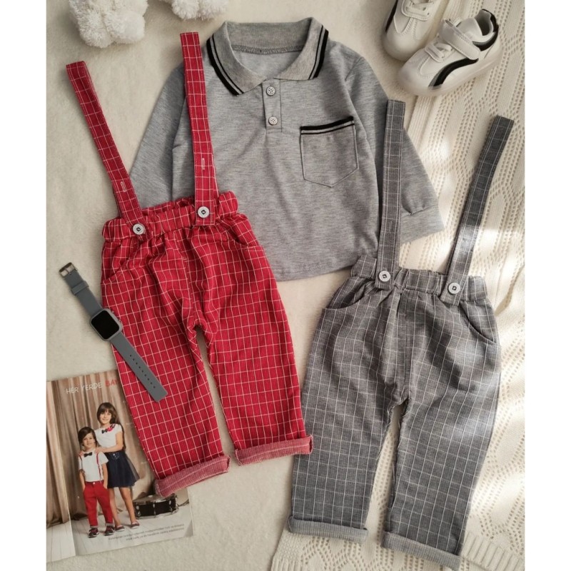 ست بلوز و شلوار ساسبنددار