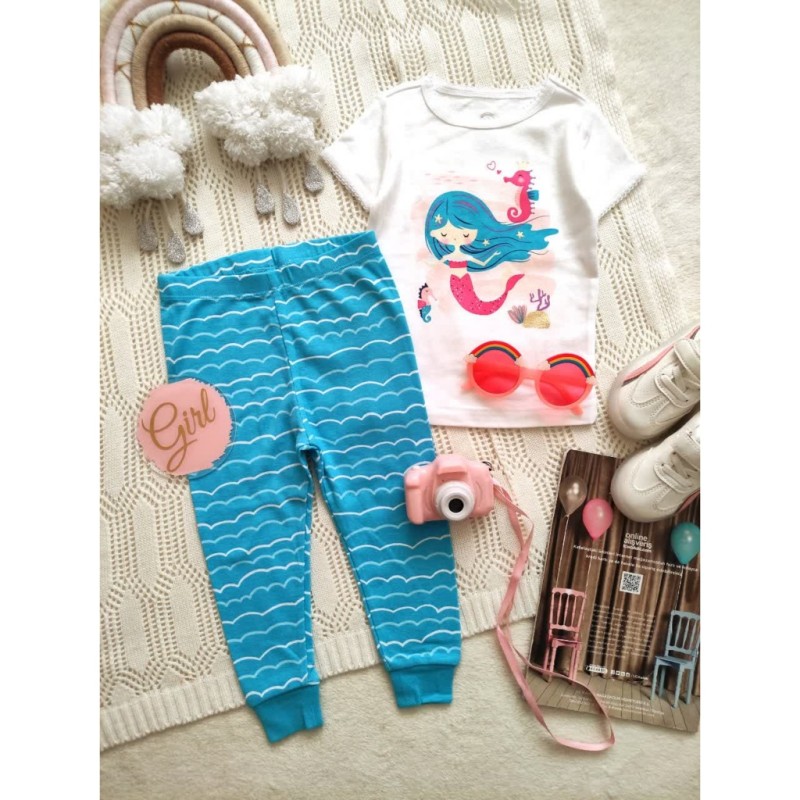 ست تیشرت و شلوار پری دریایی