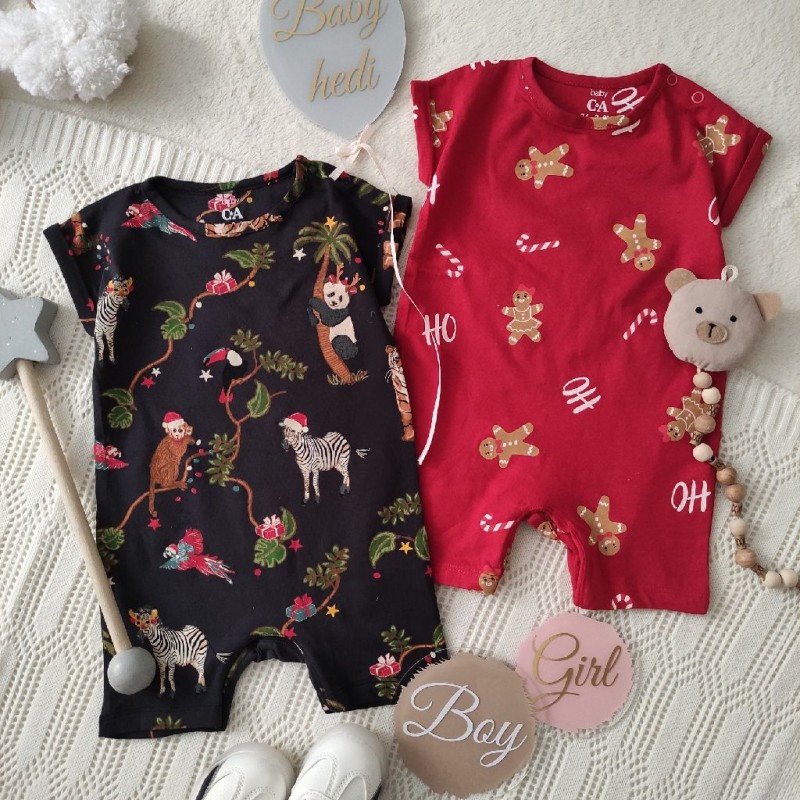 رامپرهای مشکی حیوانات و قرمز عروسکی