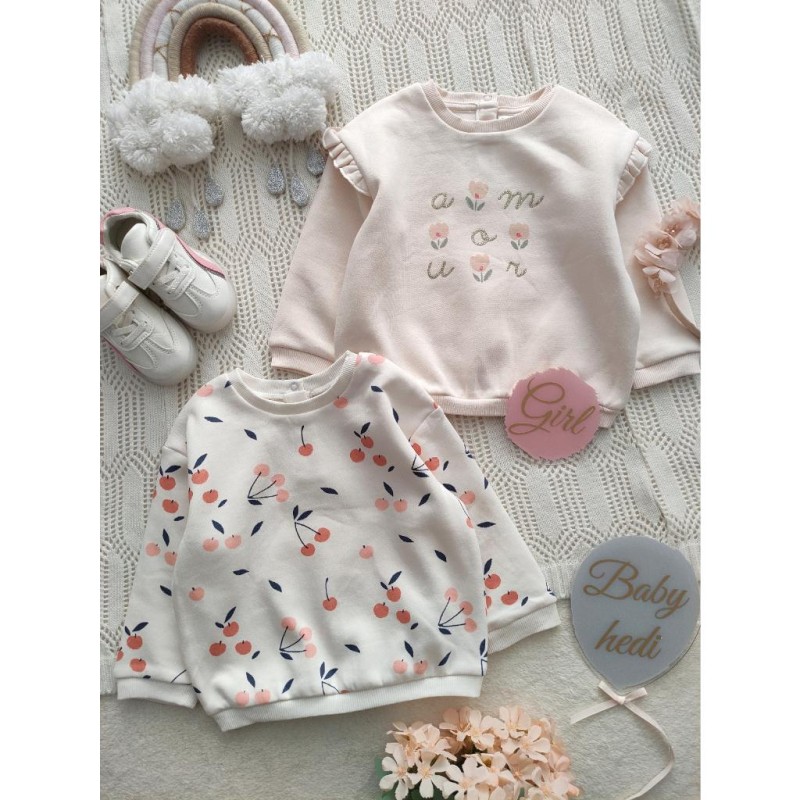 بلوز توکرکی طرح گل و آلبالو