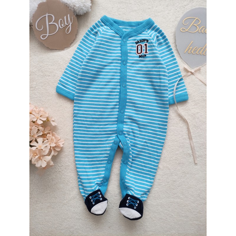 سرهمی راه راه آبی