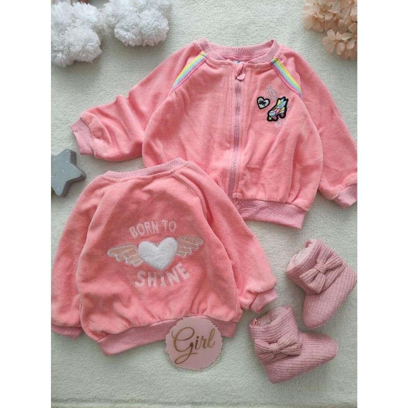 سوییشرت مخمل صورتی