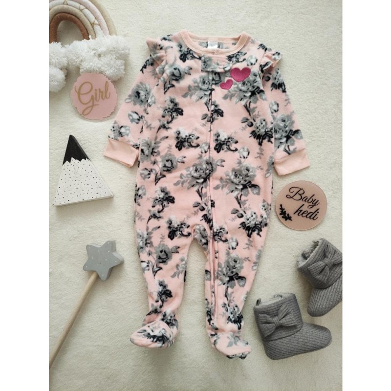 سرهمی فوتر صورتی گلدار