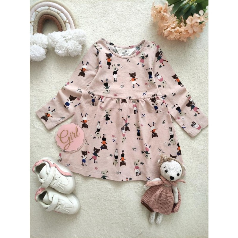 پیراهن نخی پیشی و خرگوش