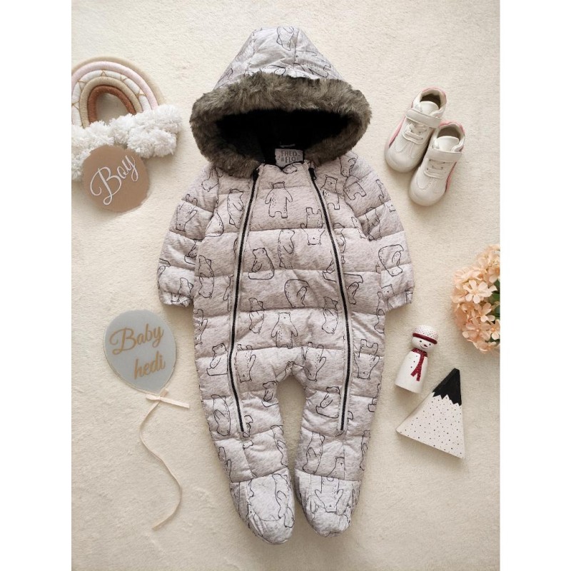 کاپشن سرهمی خرسی دو زیپ