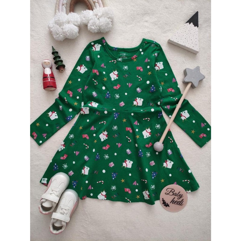 پیراهن سبز کریسمسی