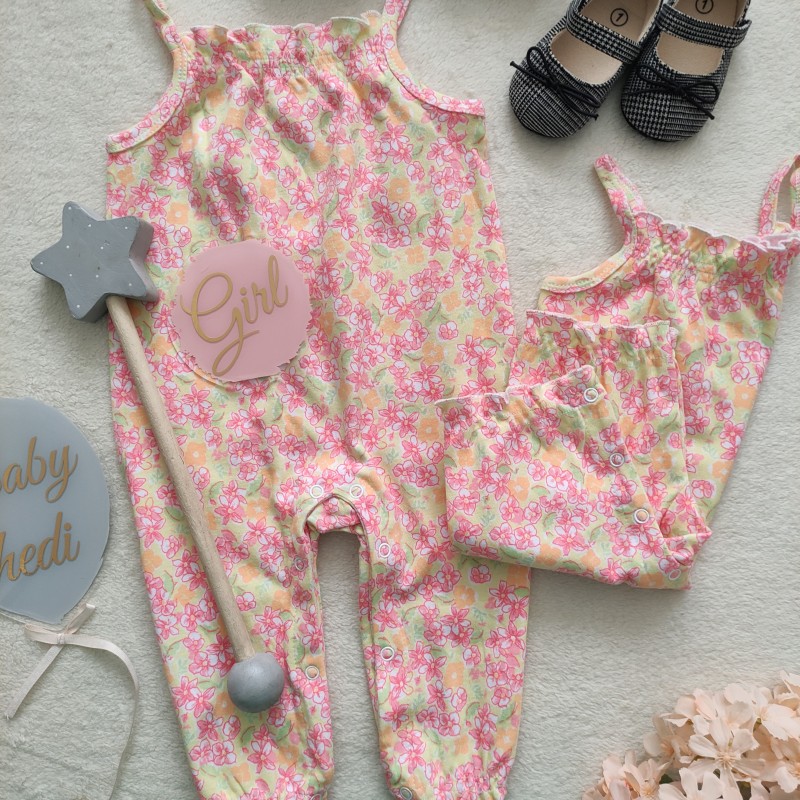 اورال بندی با گل های صورتی و سبز