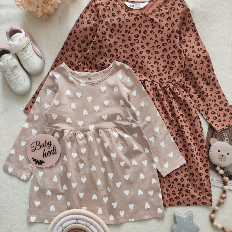 پیراهن کرم قلبی اچ اند ام