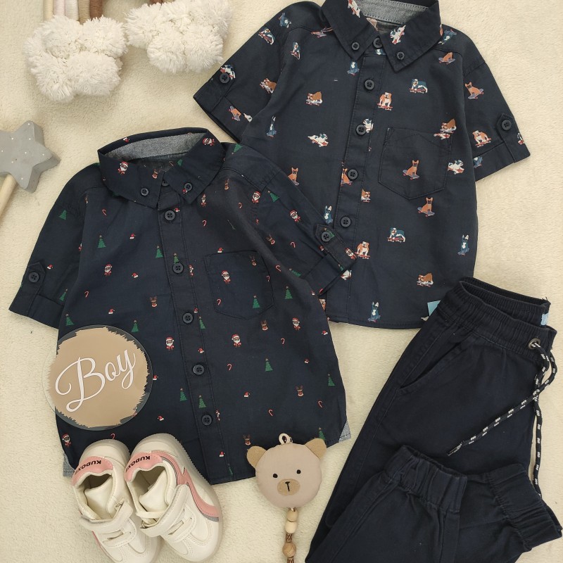 بلوز سورمه ای پسرانه