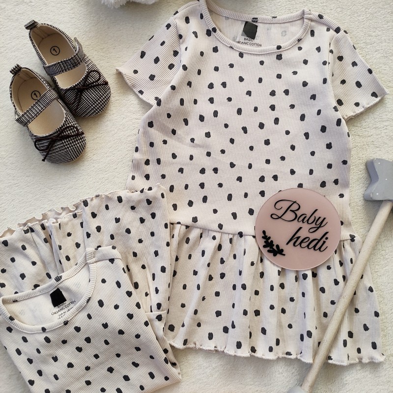 پیراهن خالدار کبریتی