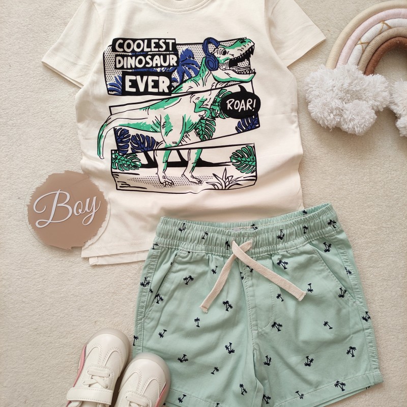 تیشرت دایناسور سفید