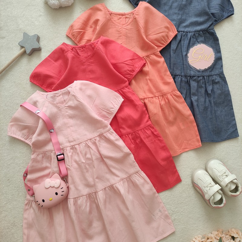 پیراهن لینن دخترانه