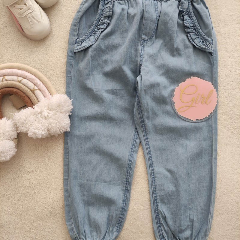 شلوار نخی طرح جین 