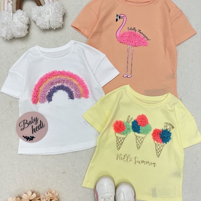 تی شرت تکه دوزی دخترانه