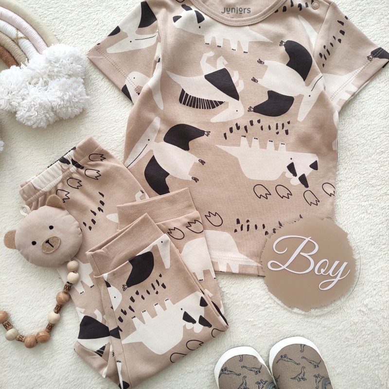 ست بلوز شلوار نخی کرم