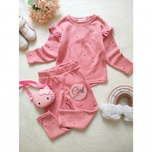 ست بلوز شلوار بافت قلبی