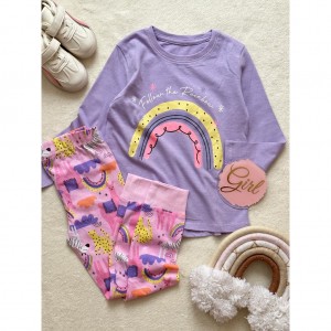 ست بلوز شلوار راحتی بنفش