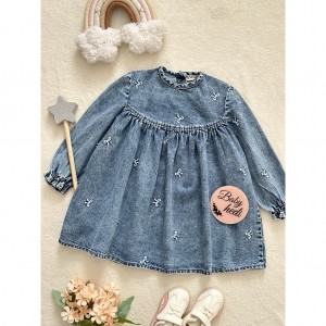 پیراهن جین گلدوزی