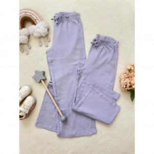 شلوار نیم بگ یاسی