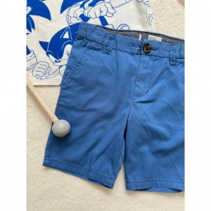 شلوارک کتان آبی