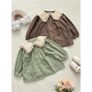 پیراهن کتان یقه گیپور