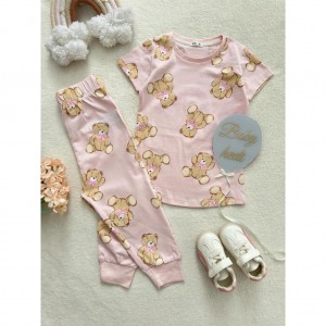 ست تیشرت شلوار خرس پاپیونی