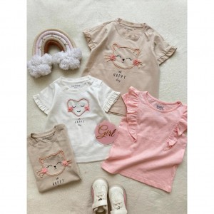 تیشرت های نواردوزی و تاپ صورتی سوزنی